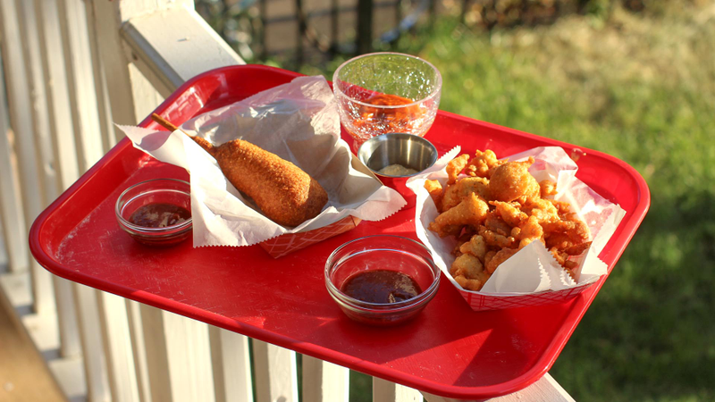 Illustration for article titled I crammed the entire state of Wisconsin into a corn dog